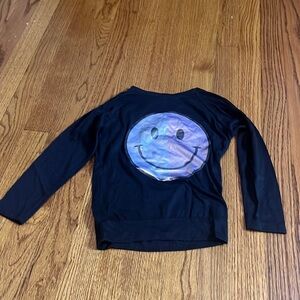 Rock Candy Girl’s Black Smiley Long Sleeve Size 4